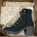 Roxy NWT -  Black Out and About Heeled Lace Up Boots Photo 3