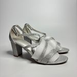 Dream Paris DREAM PAIRS Madison Ankle Strap Low Chunky Black Heel Sandal in Silver/Glitter Photo 5