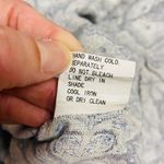 Vanessa Alexandra Blue Medallion Ruffle Linen Dress Size Medium Photo 8