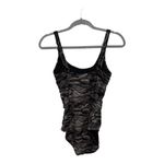 Calvin Klein Starburst One-Piece Swimsuit Snake Skin Black Size 8 Bathing Suit Photo 4