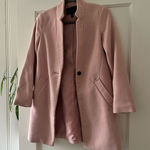 Banana Republic  Pink Longline Inverted Collar Car Coat Jacket XSmall EUC Photo 0