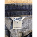 Duluth Women's High Rise Tapered Jeans Size 12 Blue Dark Wash Stretch Photo 2