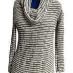 Merona Women's Large White Gray Turtle Cowl Neck Sweater Top Photo 0