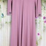 VINTAGE Pink Rhinestone Beaded Maxi Dress Size 14 Photo 0