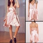 Lost + Wander  Mademoiselle Satin Wrap Dress Sz M Photo 1