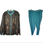 Vintage Denim‎ & Co. Embroidered Pantsuit Blue Size 2X Photo 1