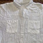 Sim & Sam  BASIC WHITE BUTTON UP TIE FRONT COLLARED BLOUSE Photo 3