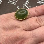 Handmade Green Jade Stainless Steel Adjustable Ring Bohemian Photo 7