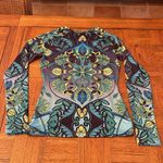 Athleta thermal long sleeve Blue and Green Fitted Running top XXS Photo 3