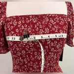 Trixxi Clothing Company Red Floral Smocked Puff Sleeve Mini Dress Photo 6