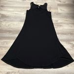 Cable & Gauge Black Sleeveless Midi Dress Mesh Detail & Keyhole Front Size M Photo 7