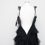 Betsy and Adam Gigi Long Ruffle Mesh Dress Photo 10