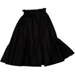Everlane  Women's Black 100% Cotton A-line Midi Skirt Size Small Photo 0