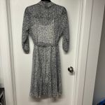 Nanette Lepore Womens Sugar Sizzle Shirt Dress 3/4 Sleeve Black White 4 Small Photo 1