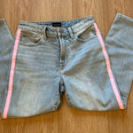 Talbots  Light Blue Denim Jeans with Pink Stripe Photo 0