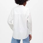 Madewell  Oversized Button-Up Shirt Cotton‎ Relaxed Fit Eyelet White NWT Size XS Photo 1
