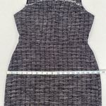 J.Crew  Tweed Fringe Sheath Sleeveless Dress Navy Blue Preppy Career Office Photo 12