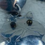 Cat Kitten Kitty Cat Silver Color Metal Pierced Earrings Dangle Wiggles Photo 5
