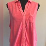 Abercrombie & Fitch Hot Pink Collared Sleeveless Button Up Tank Photo 0