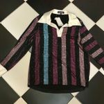 Retrofête NWT Retrofete Joie Bedazzled Blouse Rhinestone Top Satin Statement Sequin Small Photo 5