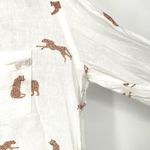 Rails Charli Shirt Women White Playful Cheetahs Print Linen Blend Button Medium Photo 7