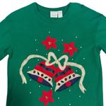 Vintage Laura Gayle Christmas Bells Sweatshirt Top Green Holiday Petite Small Size undefined Photo 0