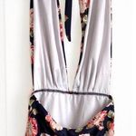COCOSHIP Retro Floral One Piece Backless Swimsuit Photo 2