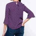 Stitch Fix 41 Hawthorn Women's Purple Flounce Sleeve Blouse Photo 1