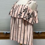 Loft  NWT Pink Striped Orchid Cold Shoulder Top Size XS Photo 7