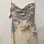 Princess Polly  Kyanne High Split Strapless Maxi Dress in Cream Multi 2 Photo 3