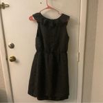 Willi Smith Black Smock Ruffled Front Textured Polka Dot Sleeve Dress No Size Photo 6