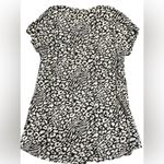 Motto Black & White Cheetah Print Tunic Flutter Sleeves Sz S Photo 3
