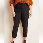 Anthropologie NWT The Essential Slim Trousers in Black size 16 Photo 1