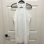 Boutique  White Eyelet Sleeveless High Neck Mini Dress Photo 1