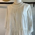 Current/Elliott Current Elliott White 100% Cotton Pleated Lace Babydoll Mini Dress Size XS Photo 1