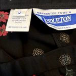 Pendleton Vintage  Skirt Set 90s Blouse Poppy Print Floral Black Red Matching 12 Photo 6