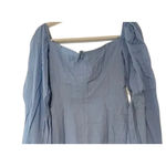 Revolve NWT Rumer The Camille Mini Dress Low Back Gathered Chest Front Cutout XS Blue Photo 6