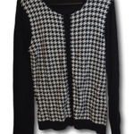 August Silk  Heritage Houndstooth Black/White Button Cardigan Size: M Photo 0