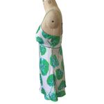 Diane von Furstenberg DVF Target Slip Dress in Geranium Leaf Satin Size Small Green Photo 2