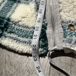 No Boundaries  small Sherpa Women’s Blue Teal White Coat Jacket Hooded Pockets Photo 6