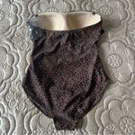 Kona Sol  Swim Women's Bandeau Flounce High Coverage One Piece Swimsuit NEW Small Photo 5