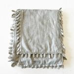 Chico's Silver Gray Lightweight Scarf Rayon Blend Lace Edge Wedding Wrap Skinny Photo 1