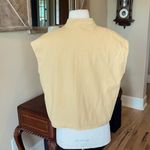 Oversized Tan Cotton Button Up Vest New Photo 4