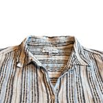 Michael Stars Blue White Stripe Button-Down Shirt Dress Short Sleeve Size Medium Photo 2