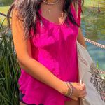 Hot Pink Tie Tank Top Photo 2
