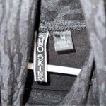 SNO SKINS Long Sleeve Dark Gray Animal Print Turtleneck Top Size Medium USA Made Black Photo 4