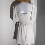 Lulus White Textured Puff Sleeve Mini Dress – Size XS Photo 1