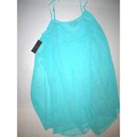 Natori NWT New Designer  Womens S Chiffon Chemise Aqua Blue Night Gown Silky Adju Photo 5
