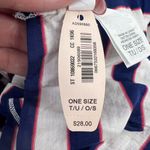 Victoria's Secret  OS Jersey Knit Scarf Navy White Pink Striped Super Soft NEW Photo 4