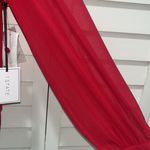 1. State New  top red long sleeved blouse button mock neck open back sheer bodice Photo 10